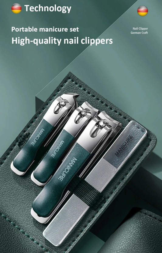 Nail Clippers with Leather Bag
