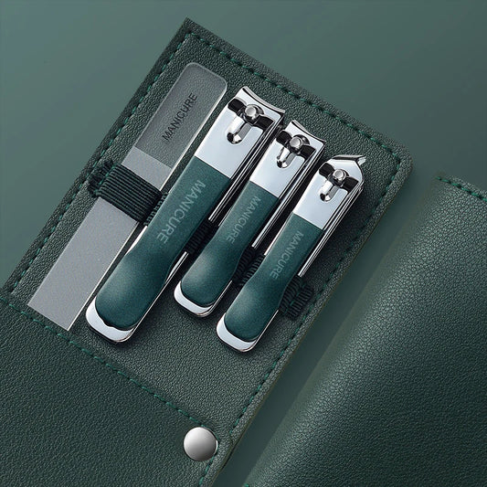 Nail Clippers with Leather Bag